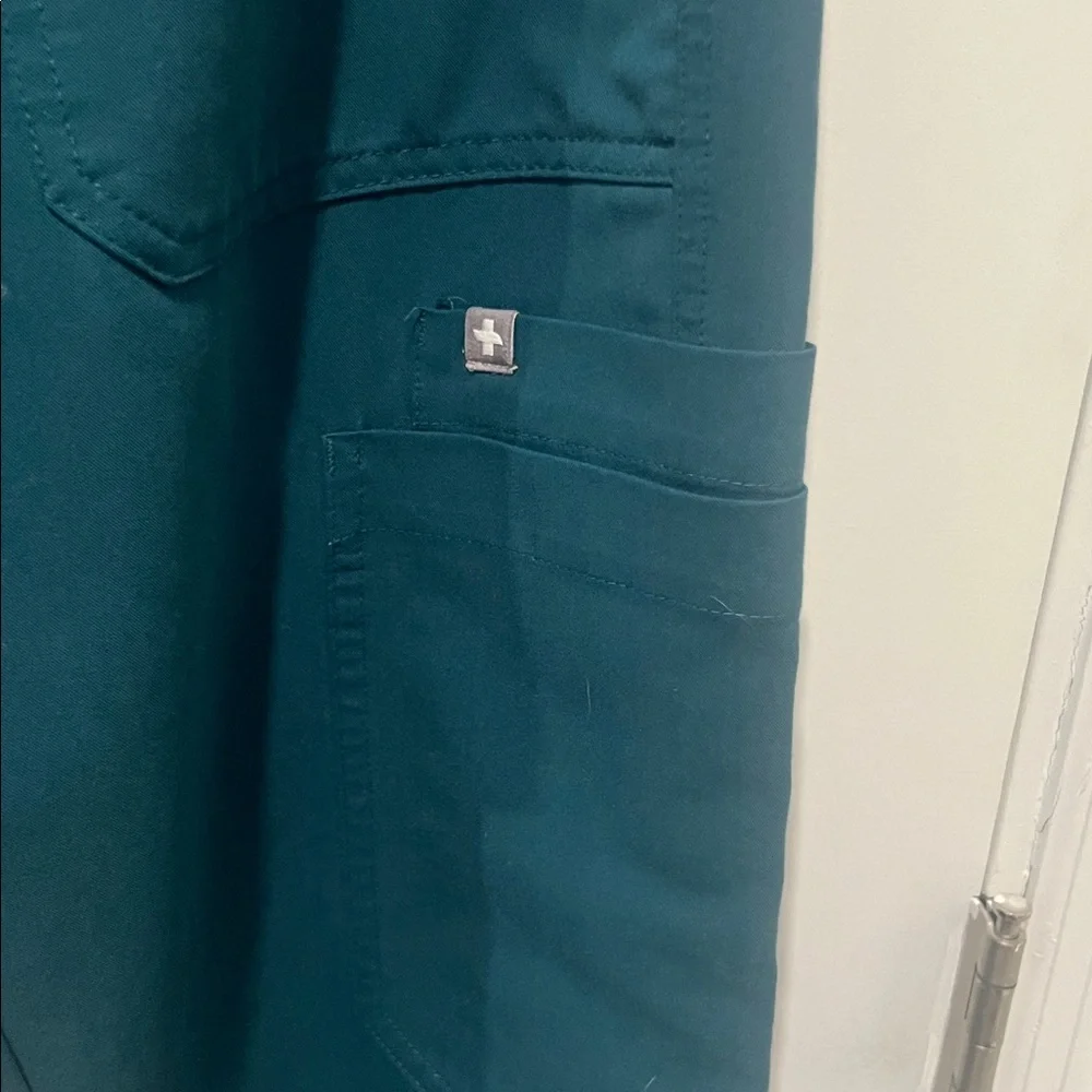 Figs Men's Dark Teal Joggers with Teal Drawstring